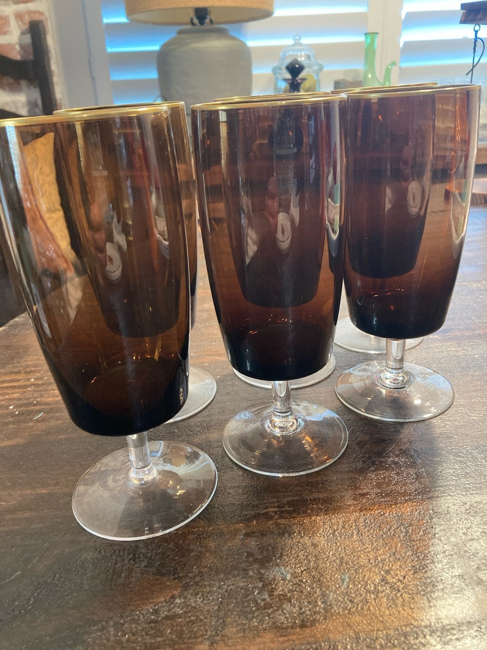 Gorham Autumn Gold Crystal Stemmed Glassware